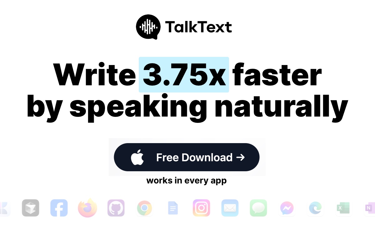 TalkText - Speech-to-Text with Smart Dictation logo